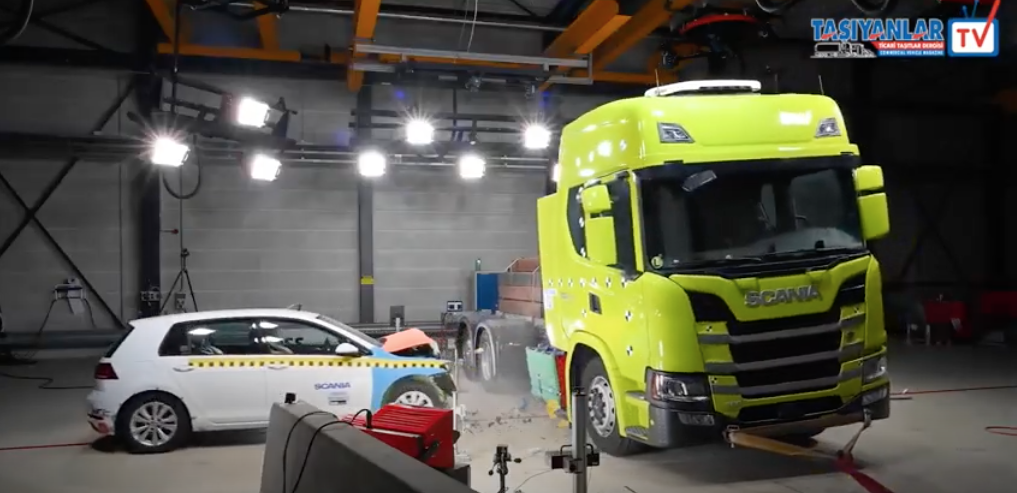 Elektrikli Scania Arp Ma Testinde Crash Testing An Electric Scania