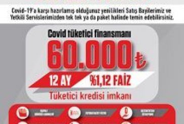 Anadolu Isuzu’dan COVID Önlem Paketi almak isteyen sürücülere cazip faizle kredi imkanı